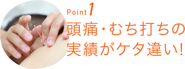 Point1頭痛・むち打ちの実績がケタ違い!